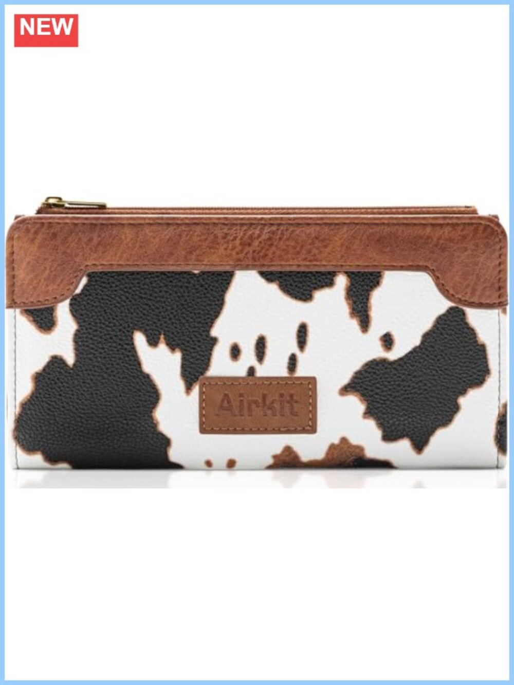 RFID Blocking Bifold Wallet with Zipper Coin Pocket, Faux Leather